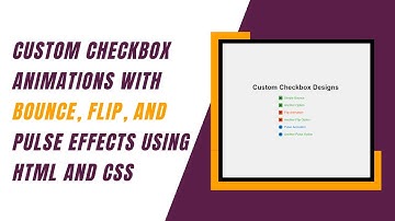 Custom Checkbox Animation with HTML and CSS | Step-by-Step Guide ✅✨