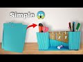 DIY Desktop Organizer| Turn Waste Paper into a Stylish Pen Holder and Calendar | pencil holder ideas