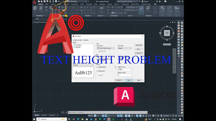 Dimension text height not change in AutoCad #autocad #dimensions