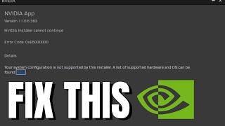 How To Fix NVIDIA Installation Error Code 0xe60000