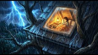 Rain Tapping on Glass Skylight 🌧️ Cozy Loft Shelter in a Downpour | 3 Hours ASMR screenshot 4