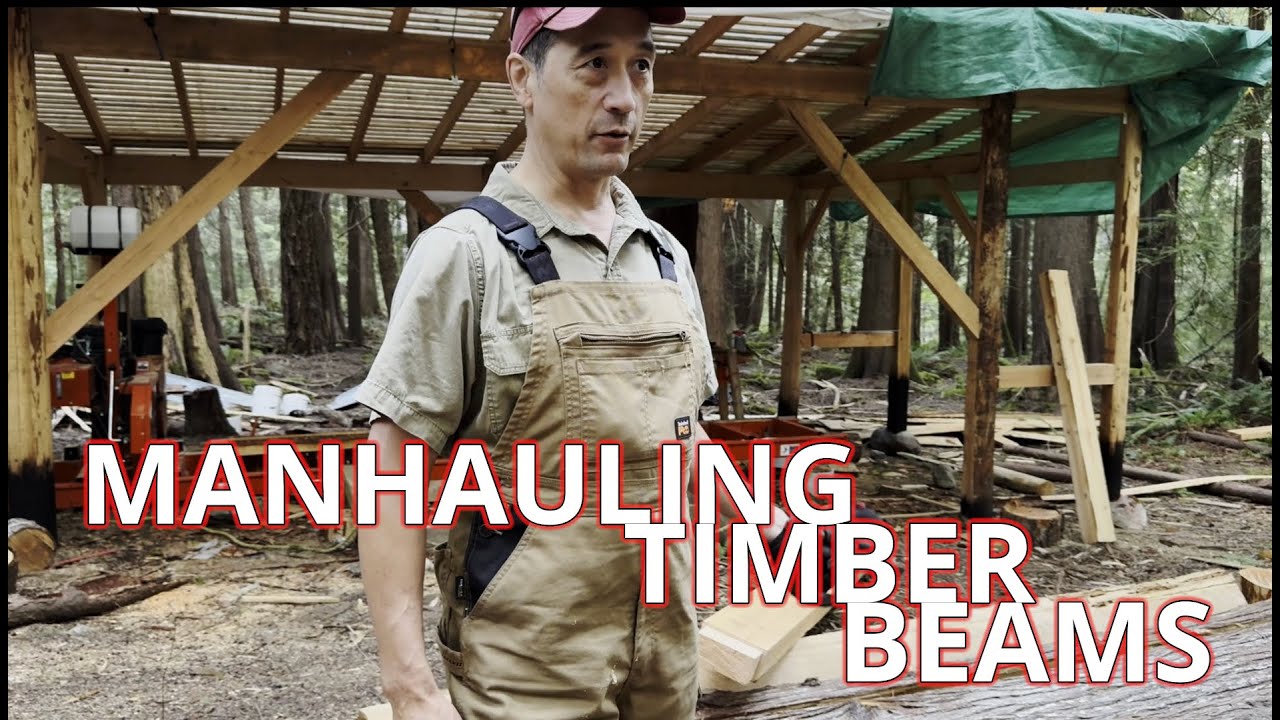 How to Move Heavy Wood Without Machinery | Simple Tools in the Forest