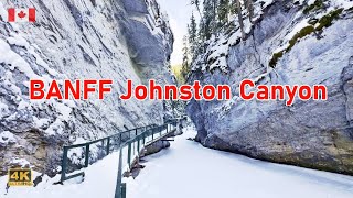 Best Hiking Trails in Alberta - Johnston CANYON Winter Hike in Banff National Park