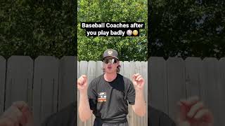 Baseball Coaches after a Bad Loss ⚾️🗣️ #shorts