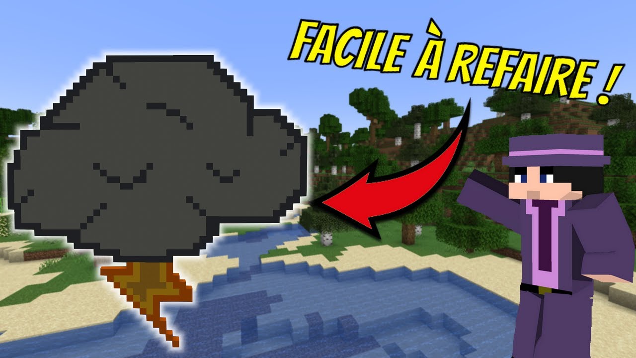 Comment Faire un Nuage d'Orage en Pixel Art sur Minecraft 🌩