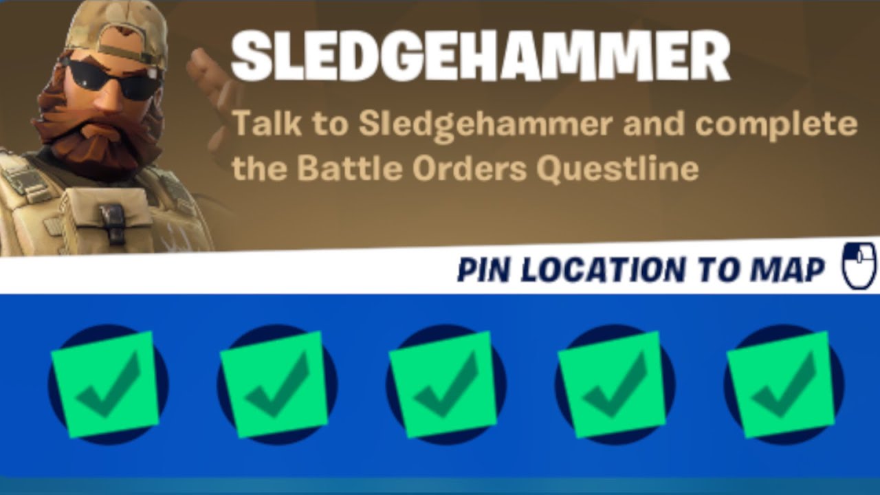 Sledgehammer All Quest - Fortnite