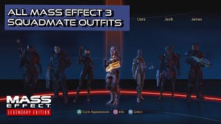 All Mass Effect 3 Squadmate Outfits | Mass Effect: Legendary Edition