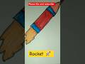 Easy Rocket Drawing For Kids 🚀| Step by step drawing #shorts #rocket #art #easydrawing #satisfying