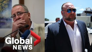 Father of Sandy Hook victim calls Alex Jones’ apologies “worthless” at defamation trial