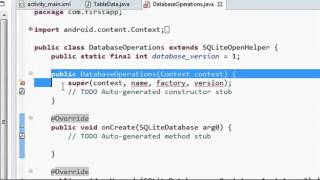Android SQLite Tutorial   1   Create database and tables