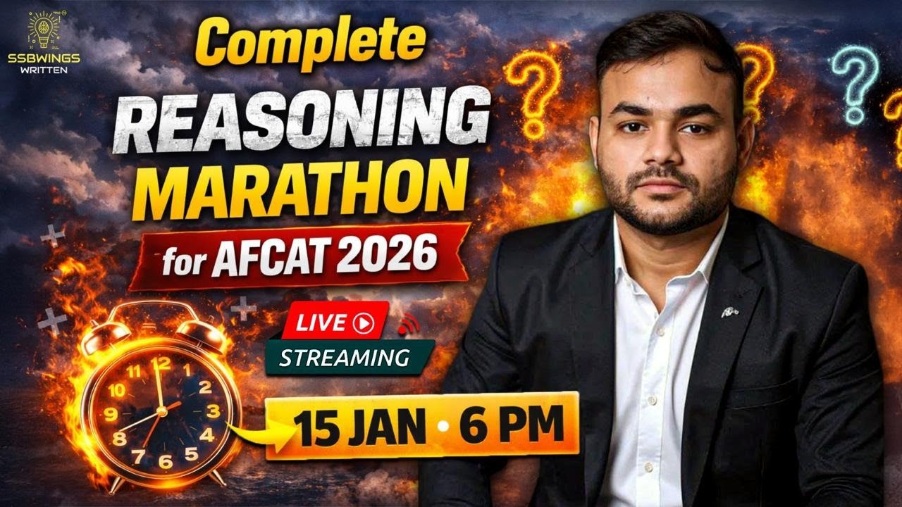 Complete Reasoning (All 25 questions) for AFCAT-1, 2026 | SSBWINGS