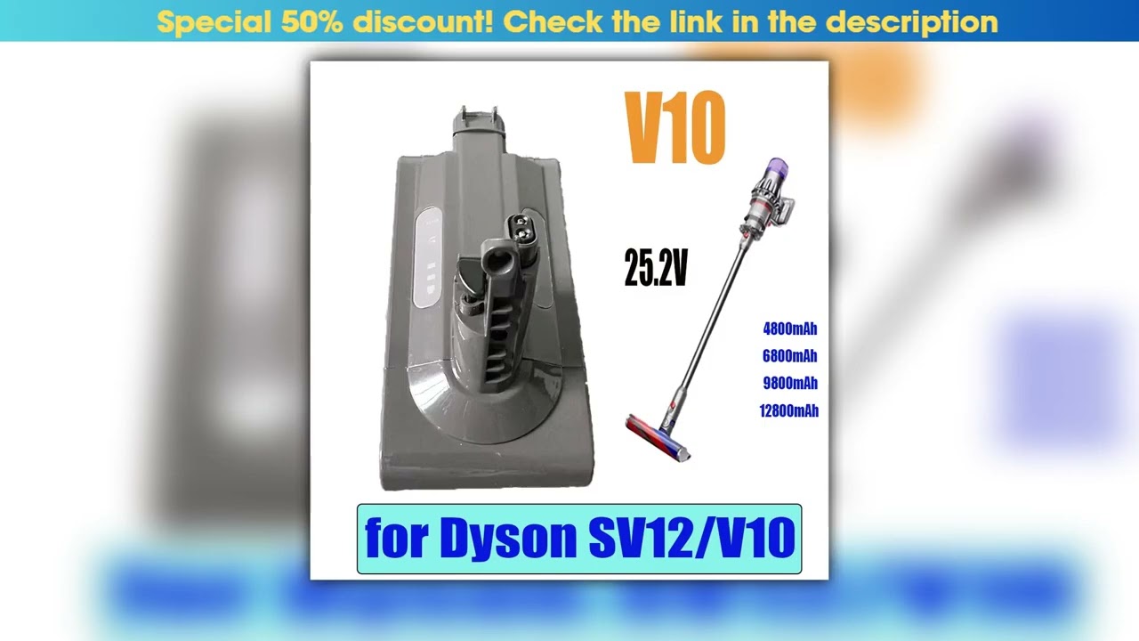 252V 4800mAh12800mAh Dyson V10 Animal App Solve Plus Wireless Vacuum Cleaner Battery New Product Or