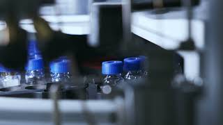 The chromatographic vials change a position in the auto sampler in HPLC system.