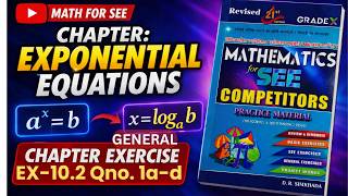 Class 10//Exponential Equation part-1/ Read more practice book/General Ex-10.2 Q.no. 1a-d