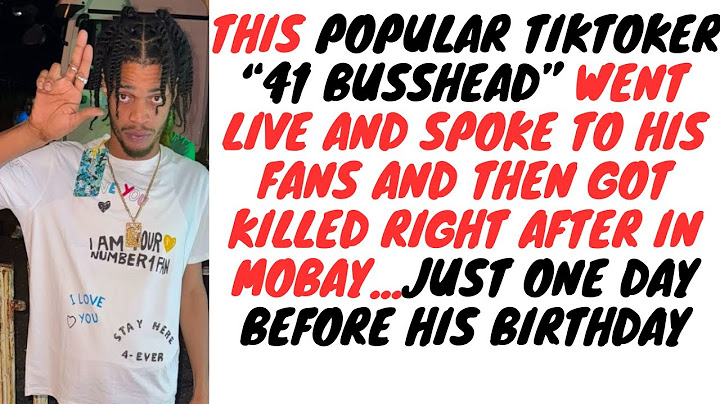 41 Busshead Joins The List Of TikTokers Who Went Live Then Lose Dem Lives