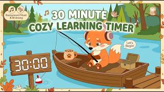 30 Minute Classroom Timer with Music & Birdsong 🌲 Cute Fox Focus Timer