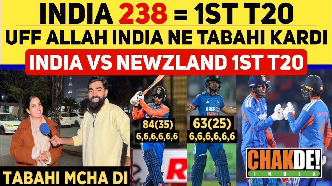 INDIA 238 RUNS 😱 | UFF ALLAH TABAHI MACH GAI 🔥 | INDIA VS NEW ZEALAND 1ST T20