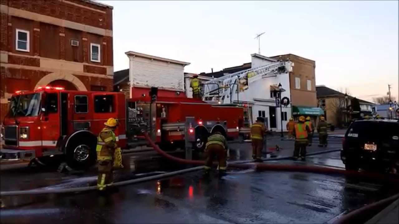 Fire in downtown Hortonville YouTube