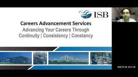 Career Advancement Services at ISB | PGP Wednesdays | Recorded Session
