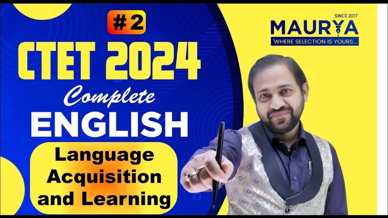 CTET 2024 l English Pedagogy l Acquisition & learning for CTET paper 1 ...