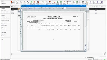 29 Generating an Aged Debtors list in Sage
