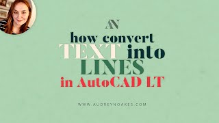 How to make text into lines in AutoCAD LT Resimi