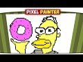 ч.02 Закат Солнца и Гомер Симпсон - Minecraft Pixel Painter