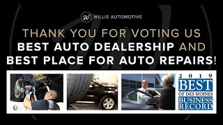Willis Automotive Thanks Central Iowa Voters for 2019 Best Of Des Moines Business Record