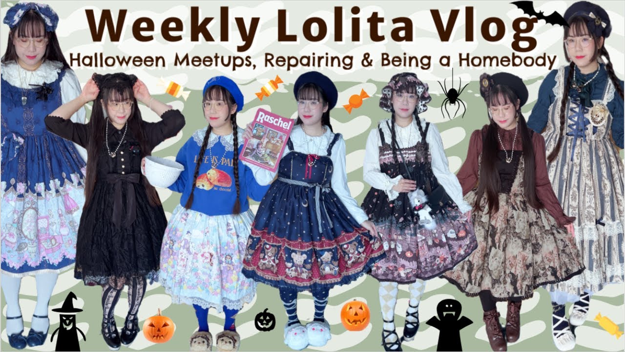 Ordinary Lolita Weekly Vlog | Halloween Meetups, Repairing Main Pieces & Baking New Things