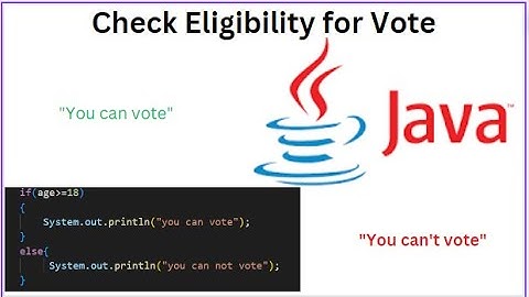 java program to check eligibility for vote