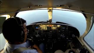 VFR flight in a Citation V jet - cockpit view with live ATC!