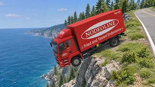 Realistic Car Crashes on Dangerous Cliff Roads | BeamNG.drive#07 | Ultra Detailed Crash Compilation screenshot 5
