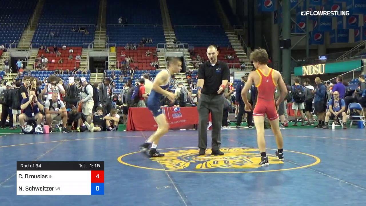 120 Lbs Rnd Of 64 Colton Drousias Indiana Vs Nick Schweitzer Wisconsin