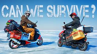 Cheap Scooters vs. 300 Miles of Ice! (24 Hour Challenge)