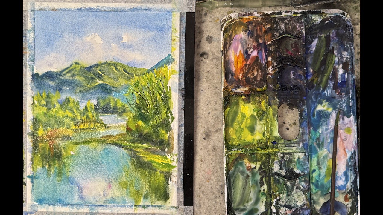 水彩风景画Watercolor Landscape 수채화풍경260705 - YouTube