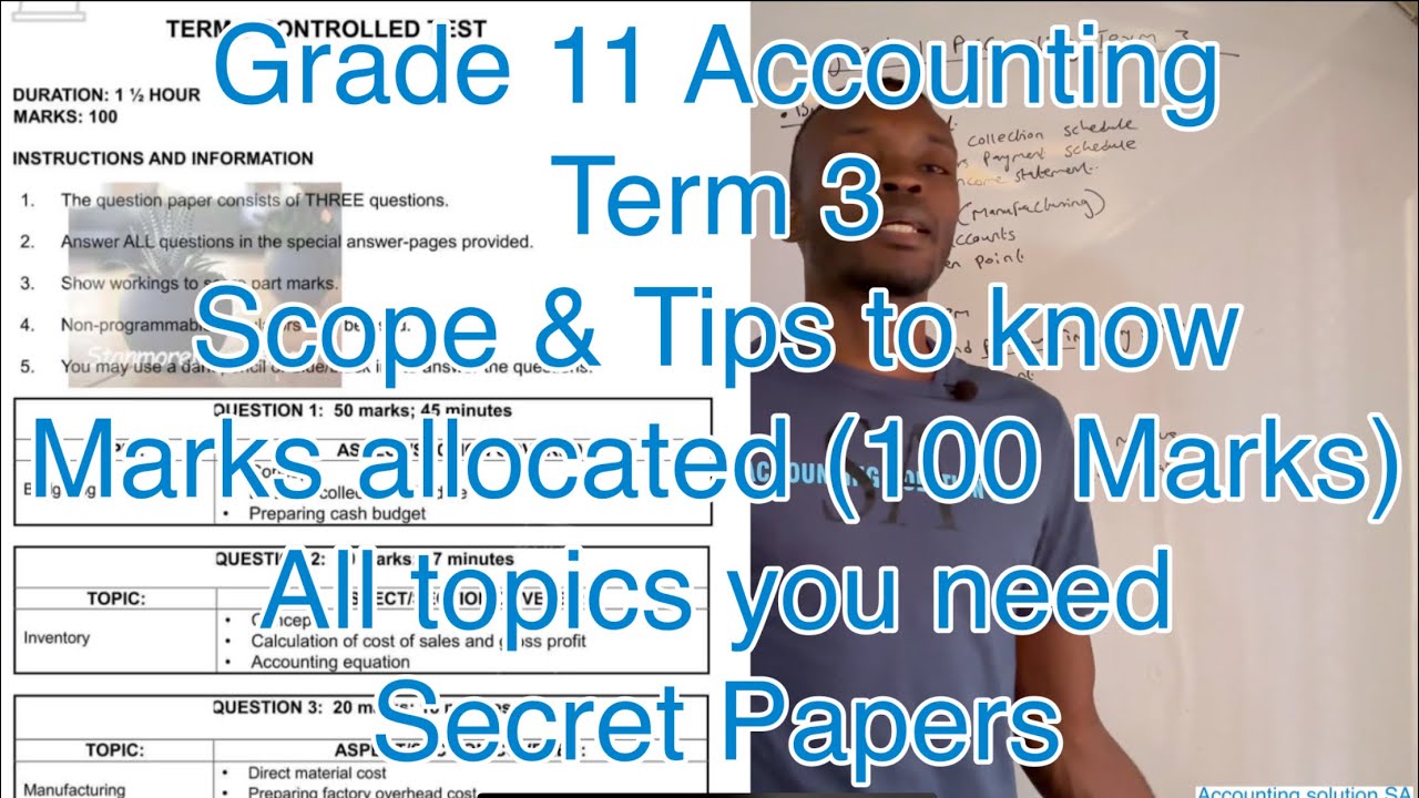 Grade 11 Accounting Term 3 | Scope & Tips (all you need to know) - YouTube