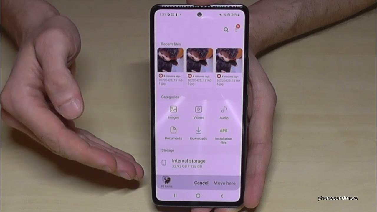 Samsung Galaxy A53 5G How to transfer data from internal storage to