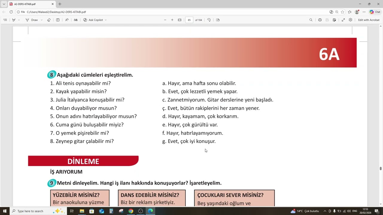 سلسلة تعلم اللغة التركية المستوى الثاني درس 39 (TÖMER A2)
