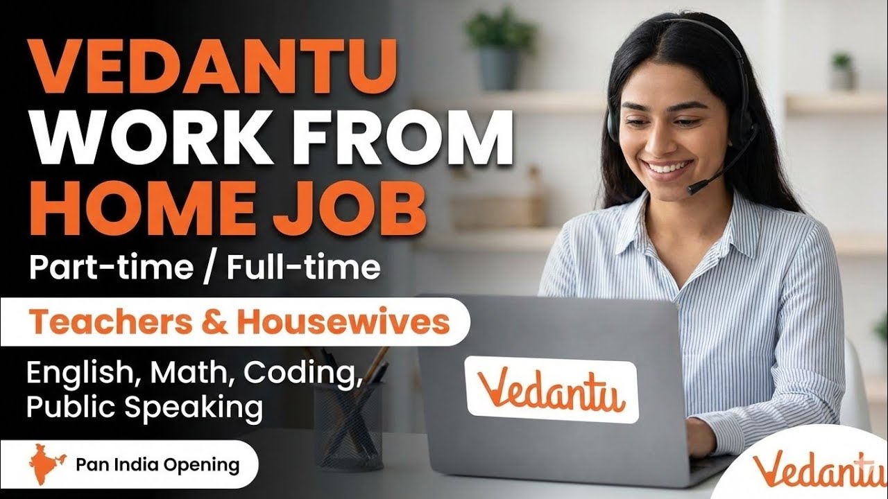 🔴 Vedantu Work From Home Jobs 2026 | सुवर्णसंधी महिलांसाठी! | Online Teaching Vacancy 👩‍🏫 Part- time