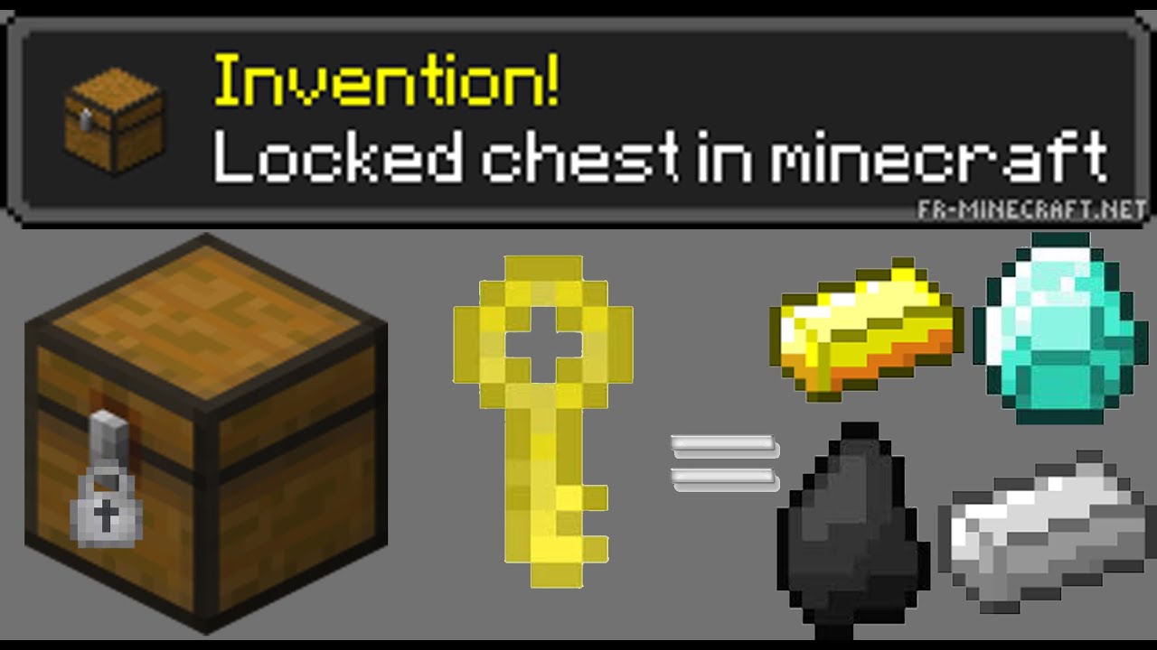 [Locked Chest] How to create a locked chest in minecraft! 1.8 Vanilla