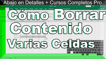 Cómo borrar el contenido de varias celdas en Excel - Fundamentos Básicos Excel Parte 8
