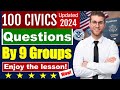 100 civics questions 2024 by 9 groups for the us citizenship test easiest way to learn