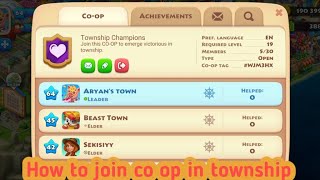 How to join co op in township @SFS.85