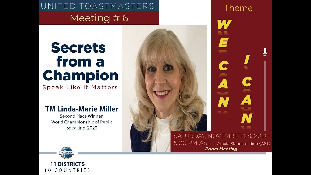 Speak Like It Matters - World Champion of Public Speaking 2020 - Linda Marie Miller