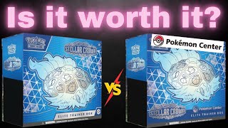 Stellar Crown POKEMON CENTER ETB vs REGULAR ETB! Is it a GAME CHANGER!?