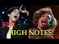 Singers showing off stunning high notes