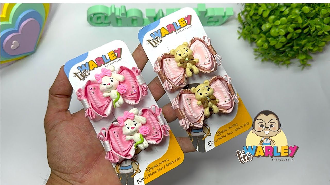 Parzinho Mini Amora invertido Fita N5 com cruzado gravatinha/ Fácil para iniciantes