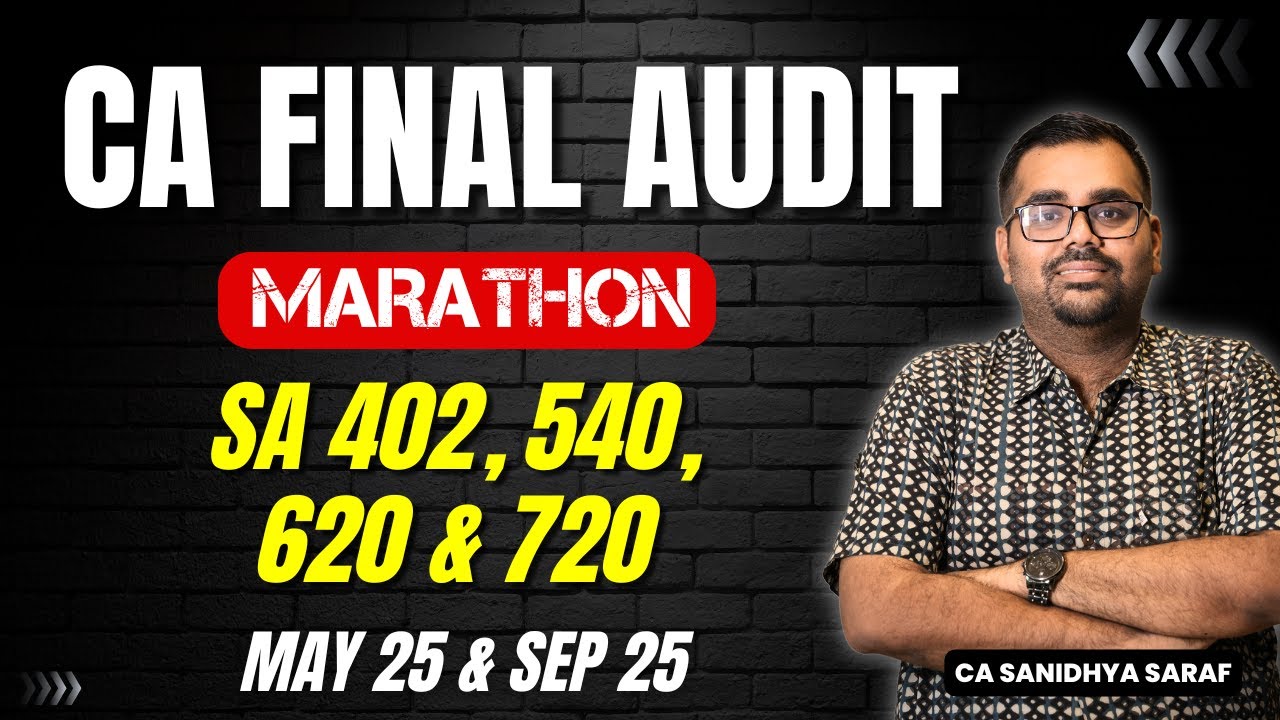 CA Final Audit SA 402, 540, 620 & 720 Revision