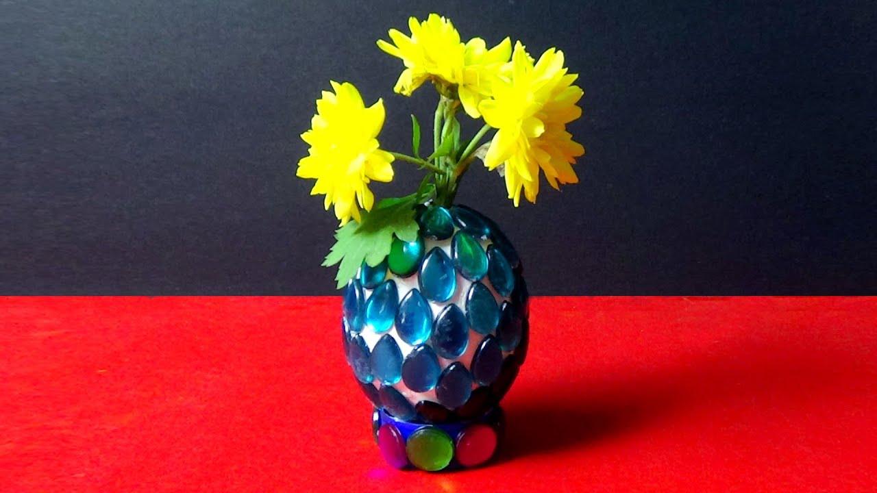 Mini Flower Vase Diy Craft | Flower Vase making with egg shell | Diy craft Ideas |