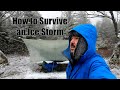 How to survive an ice storm  hammock camping the roaring plains